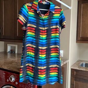 Stunning Alice + Olivia Rainbow silk dress - size medium - LIKE NEW!!